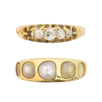 Lot 51 - Two gem-set dress rings