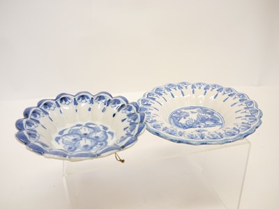Lot 119 - Two Delft lobed dishes