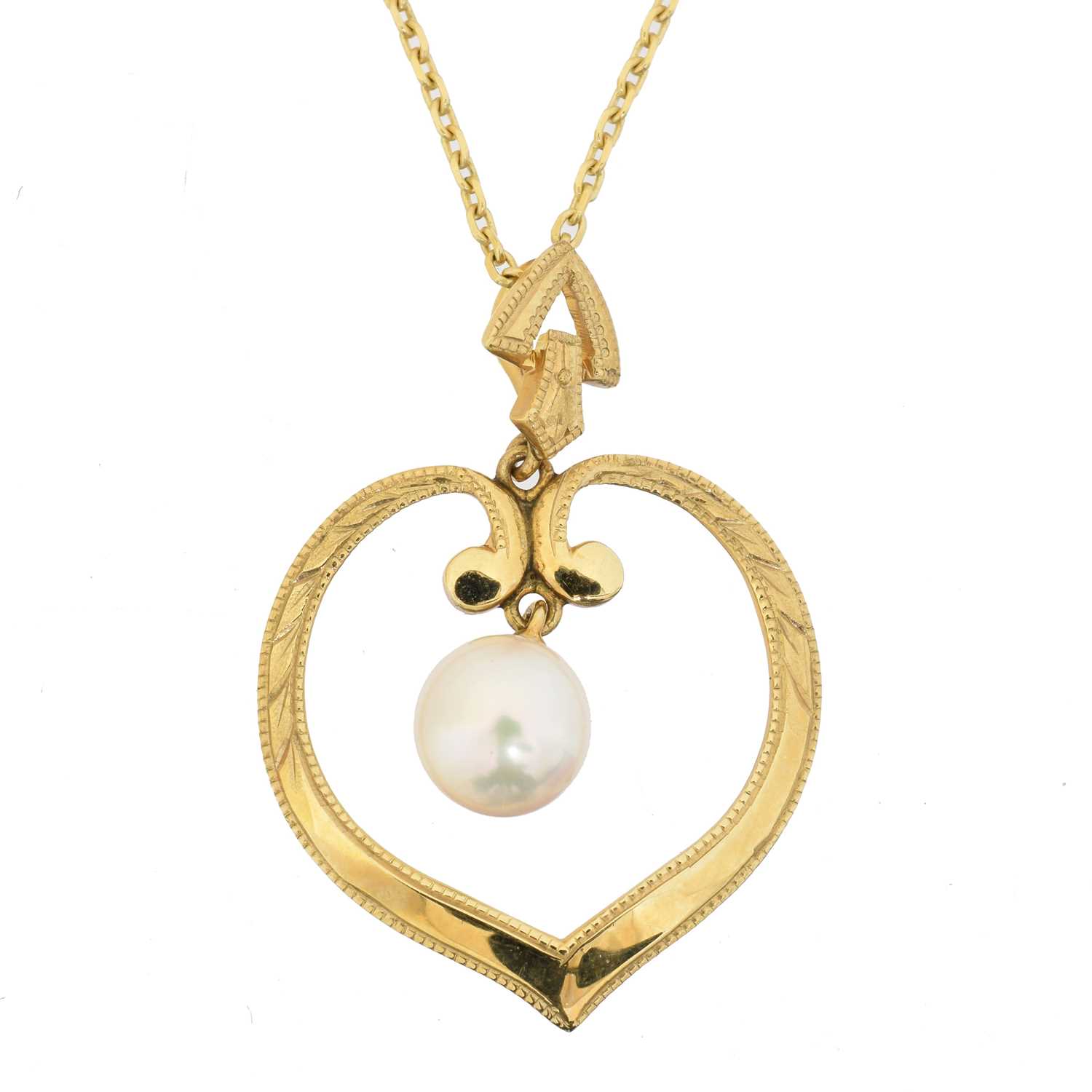 Lot 59 - A Mikimoto cultured pearl pendant