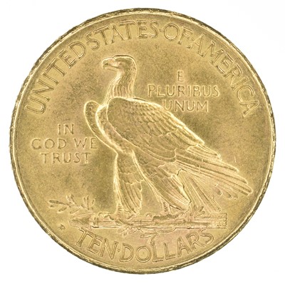 Lot 71 - United States of America, Ten Dollars, Indian Head Eagle Gold Coin, 1914 Denver Mint.