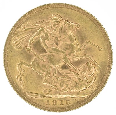 Lot 39 - King George V, Sovereign, 1915.