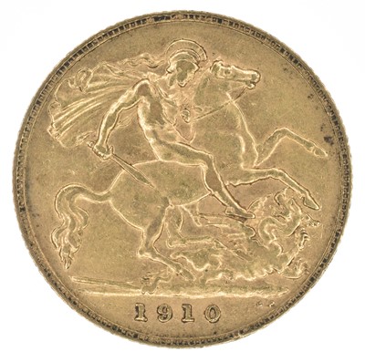 Lot 51 - King Edward VII, Half-Sovereign, 1910.