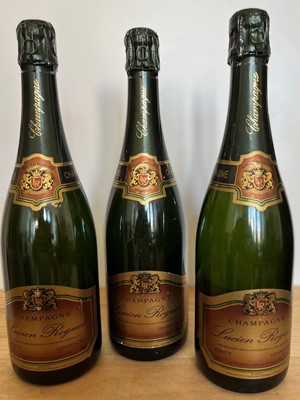 Lot 21 - 3 Bottles Champagne Lucien Roguet Grand Cru Mailly Brut NV