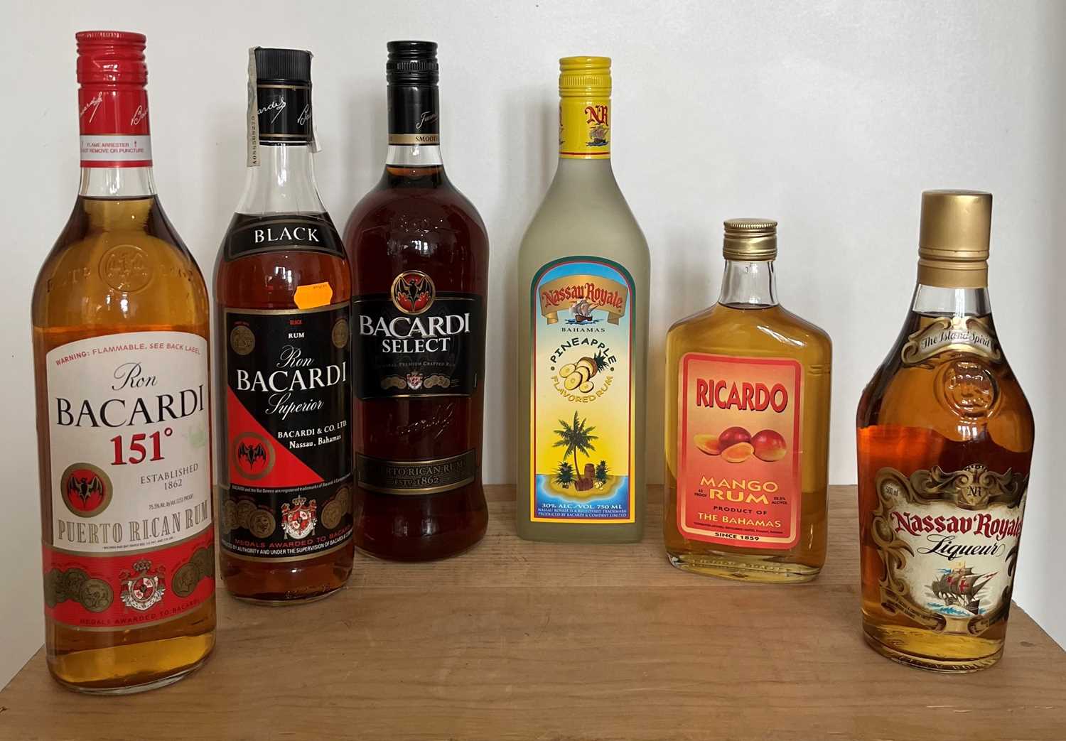Lot 76 - 6 Bottles including 1 Litre, 1 x 50cl and 1 x 37.5cl Mixed Lot Various Rum and Rum Liqueurs