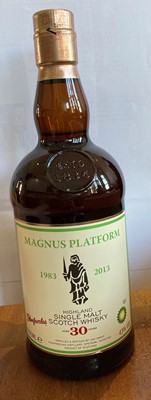 Lot 60 - 1 Bottle Glenfarclas 30 Years Old ‘Magnus Platform’ Glenfarclas 30 Year Old BP Magnus Platform