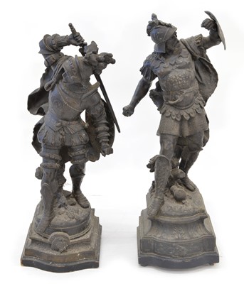 Lot Two Spelter Figures of Soldiers