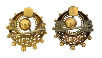 Lot 32 - A pair of Victorian brooches