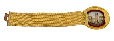 Lot 37 - A late Victorian micro mosaic bracelet