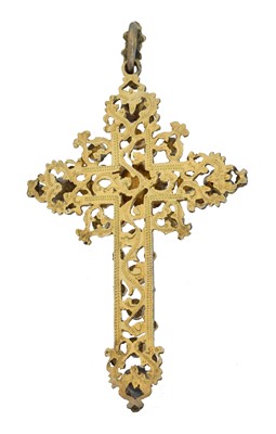 Lot 67 - An Austro-Hungarian silver cross pendant