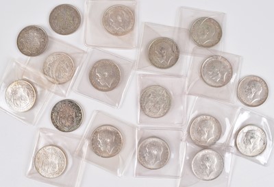 Lot 12 - Large assortment of good to high-grade silver Halfcrowns, mainly King George V (80 coins).