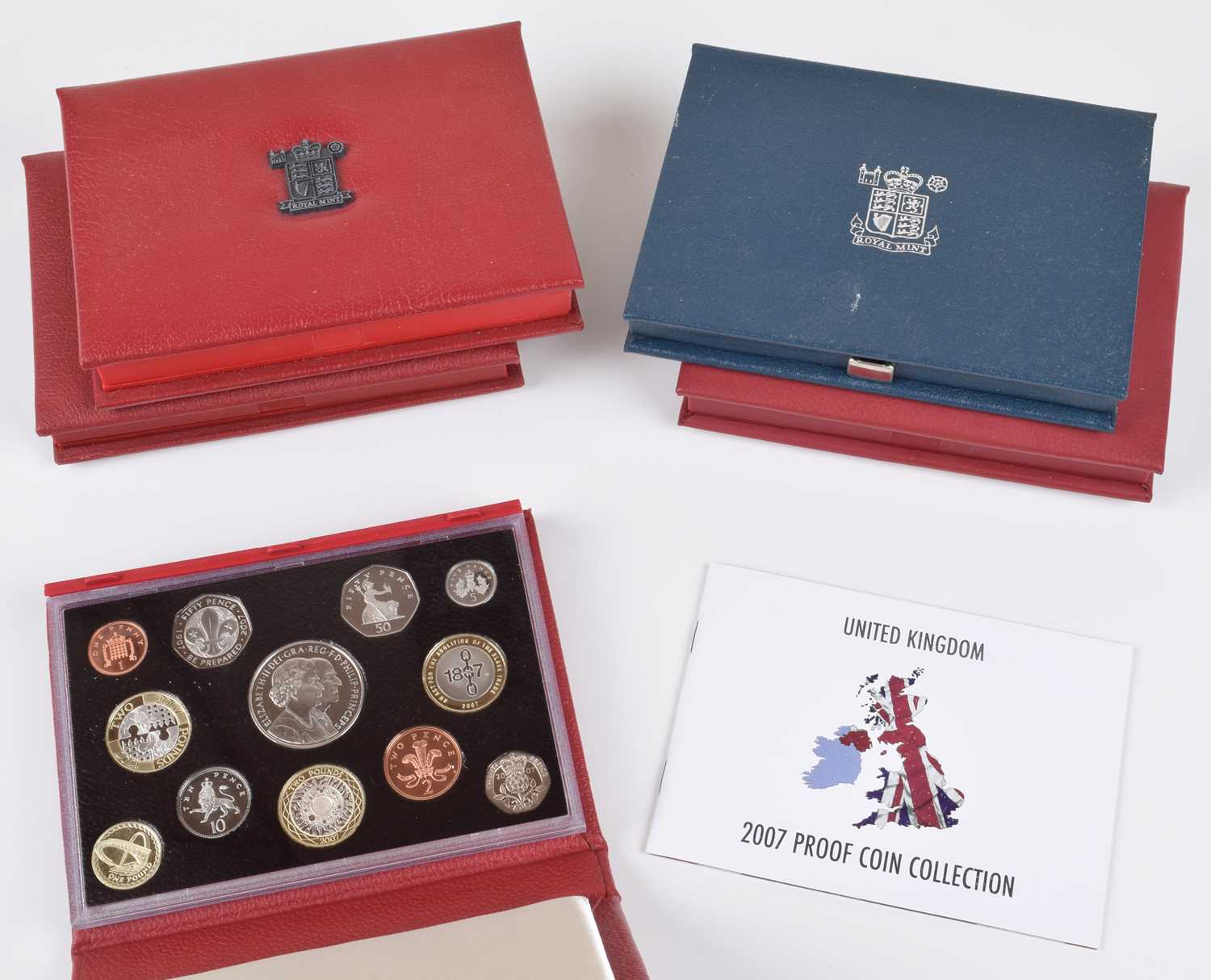 Lot 18 Twenty one Royal Mint Annual Coin Sets (21).