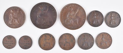 Lot 19 - A George IV, Halfpenny, 1826 together with various other copper coins (11).
