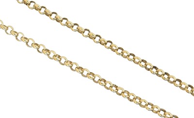 Lot 77 - A 9ct gold chain necklace