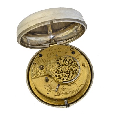 Lot 189 - A Victorian silver pair cased pocket watch by Skarratt Kington