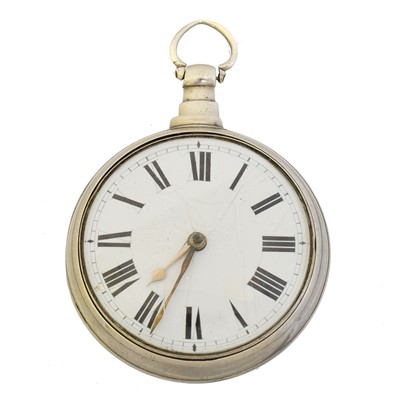 Lot 182 - A silver pair cased pocket watch by Litherland Davies & Co., Liverpool