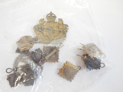 Lot 391 - The Lincolnshire Regiment Cloth helmet fittings and other uniform items