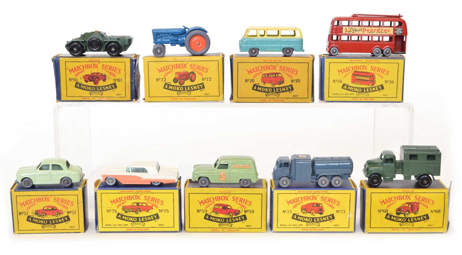 Lot 4 - 9 Moko Lesney Matchbox Series boxed cars and vehicles