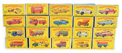 Lot 13 - 20 Lesney Matchbox Regular Wheels boxed cars and vehicles