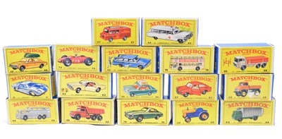 Lot 12 - 17 Lesney Matchbox Regular Wheels boxed cars and vehicles