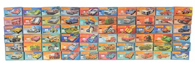 Lot 19 - 60 Lesney Matchbox Superfast boxed cars and vehicles