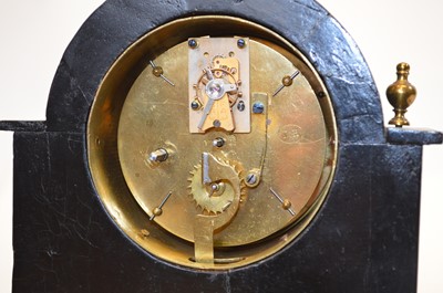 Lot 195 - 19th Century French ebonised mantel clock