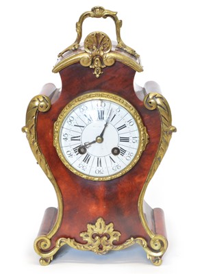 Lot 183 - Late 19th Century tortoiseshell mantel clock