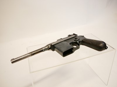 Lot 33 - Deactivated Mauser 7.63 Schnellfeuer machine pistol.