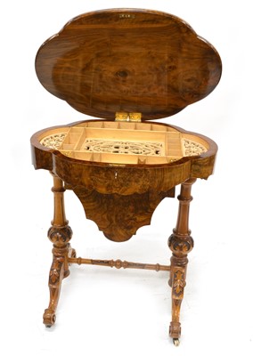 Lot 265 - Victorian sewing table.