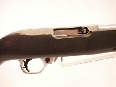 Lot 165 - Ruger 10-22 Stainless .22lr carbine and moderator LICENCE REQUIRED