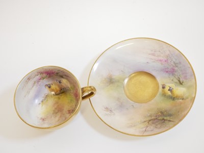 Lot 137 - Royal Worcester miniature Stinton cup and saucer