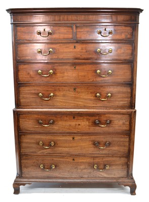 Lot 255 - George III chest on chest