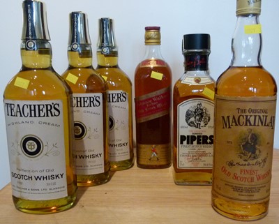 Lot 39 - 6 Bottles Mixed Lot Proprietary Whisky from 1970’s and 1980’s