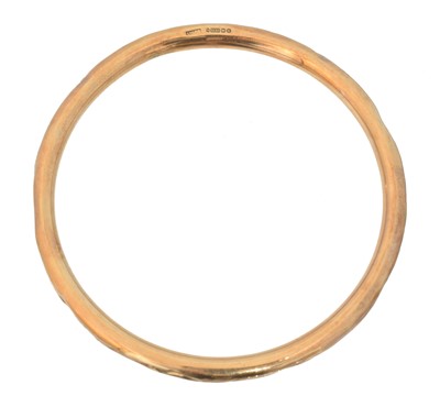Lot 1 - A 9ct gold bangle