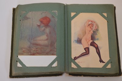 Lot 75 - Album of Victorian risque glamour postcards