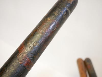 Lot 396 - Four truncheons, and hand cuffs