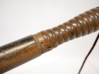 Lot 396 - Four truncheons, and hand cuffs