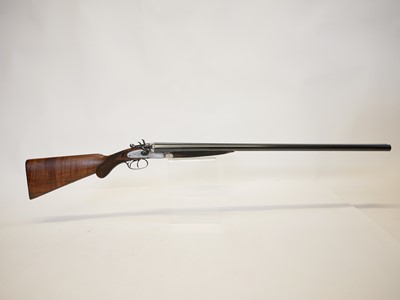 Lot 200 - Midland 12 bore side by side hammer gun with a case LICENCE REQUIRED