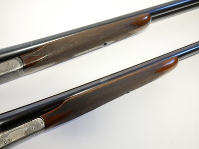 Lot 204 - Pair of William Evans 12 bore side by side shotguns LICENCE REQUIRED