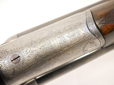 Lot 205 - James Purdey 12 bore side by side hammergun with 70mm chambers LICENCE REQUIRED