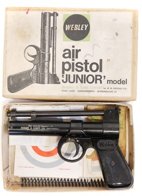 Lot 77 - Boxed Webley junior .177 air pistol