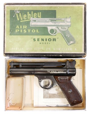 Lot 65 - Boxed Webley Senior .22 air pistol