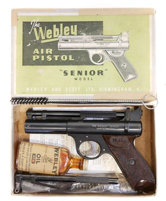 Lot 66 - Boxed Webley senior .22 air pistol