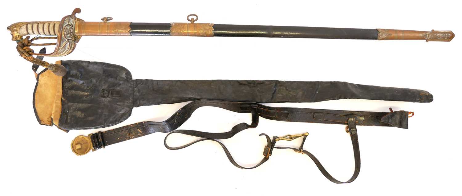 Lot 310 - Royal Navy Officers sword and scabbard