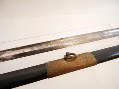 Lot 310 - Royal Navy Officers sword and scabbard