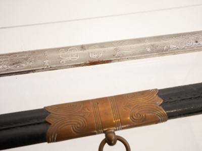Lot 310 - Royal Navy Officers sword and scabbard