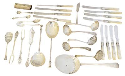 Lot 77 - A large selection of silver flatware