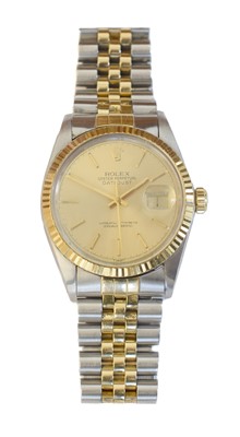 Lot 175 - A steel and gold Rolex Oyster Perpetual Datejust wristwatch