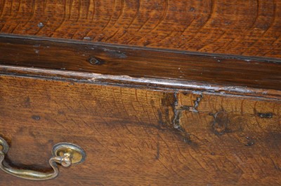 Lot 243 - George III oak Lancashire chest