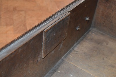 Lot 243 - George III oak Lancashire chest