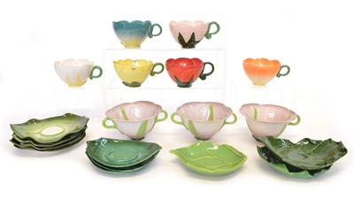 Lot 147 - Mustardseed & Moonshine floral teacups and saucers